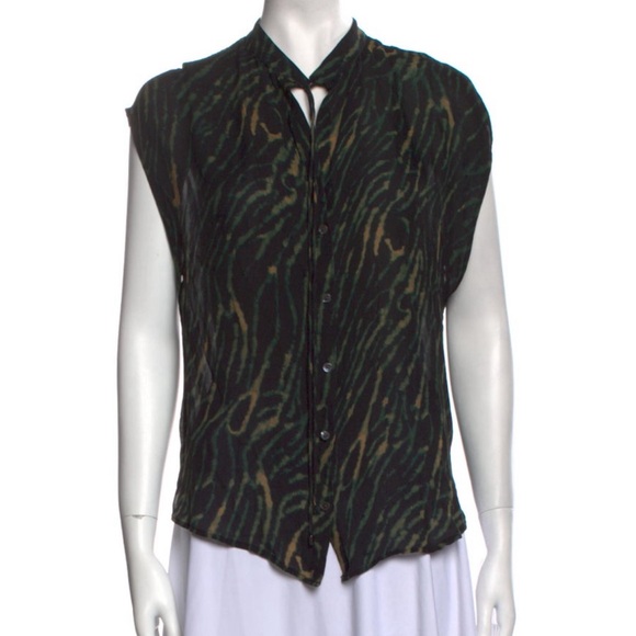 Haute Hippie Silk Button-Up Top small - Picture 1 of 3